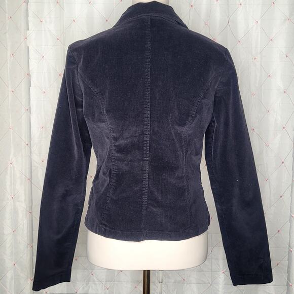 Vtg Dollhouse Black Corduroy Dark Academia Dark Romance Romantic Blazer Medium - Picture 2 of 8